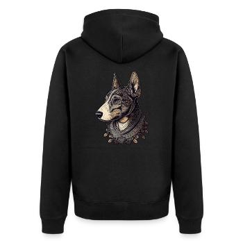Bull terrier - Veste à capuche bio Premium Unisexe - noir - Dos - Nico (187cm)