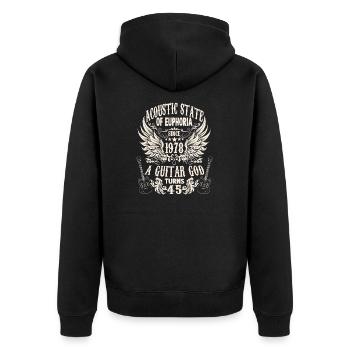 guitar fan musician guitarists birthday 1978 - Unisex Premium Organic Zip Hoodie - black - Back - Nico (187cm)