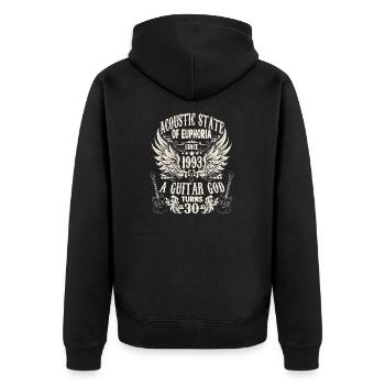 guitarists rocker birthday band vintage 1993 - Unisex Premium Organic Zip Hoodie - black - Back - Nico (187cm)