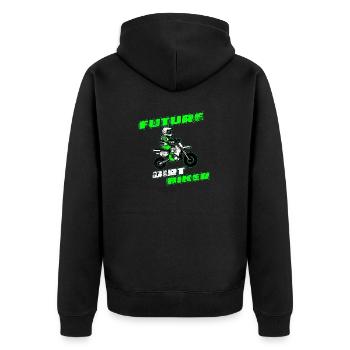 Future Dirt Biker Lustiges Motocross-Geschenk für Kinder - Unisex Premium Bio Zip Hoodie - Schwarz - Hinten - Nico (187cm)