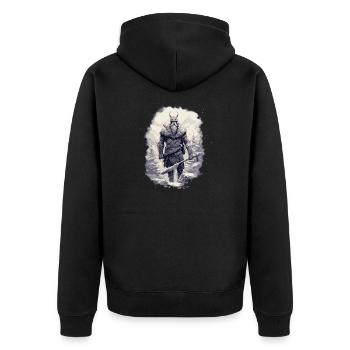 Viking Pride Wahalla Norse warrior tradition. - Unisex Premium Organic Zip Hoodie - black - Back - Nico (187cm)