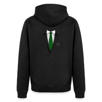 Tuxedo with a Tie For Weddings And Special - Unisex Premium Organic Zip Hoodie - black - Back - Nico (187cm)