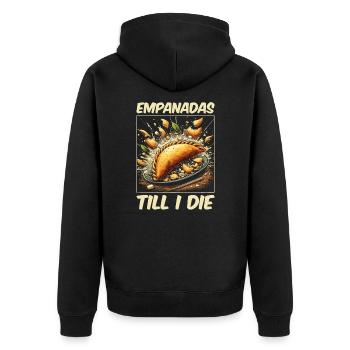 Empanadas - Perfect gift for foodies - Unisex Premium Organic Zip Hoodie - black - Back - Nico (187cm)