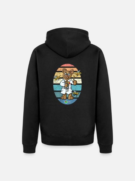 Chemise Bear Viktoria - Veste à capuche bio Premium Unisexe - noir