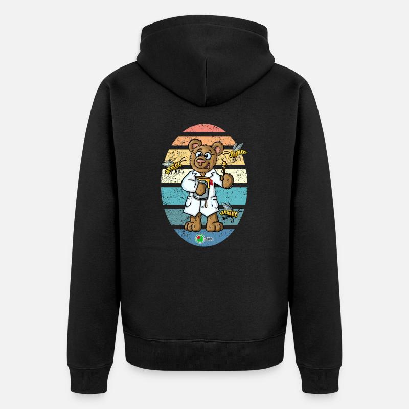 Chemise Bear Viktoria - Veste à capuche bio Premium Unisexe - noir