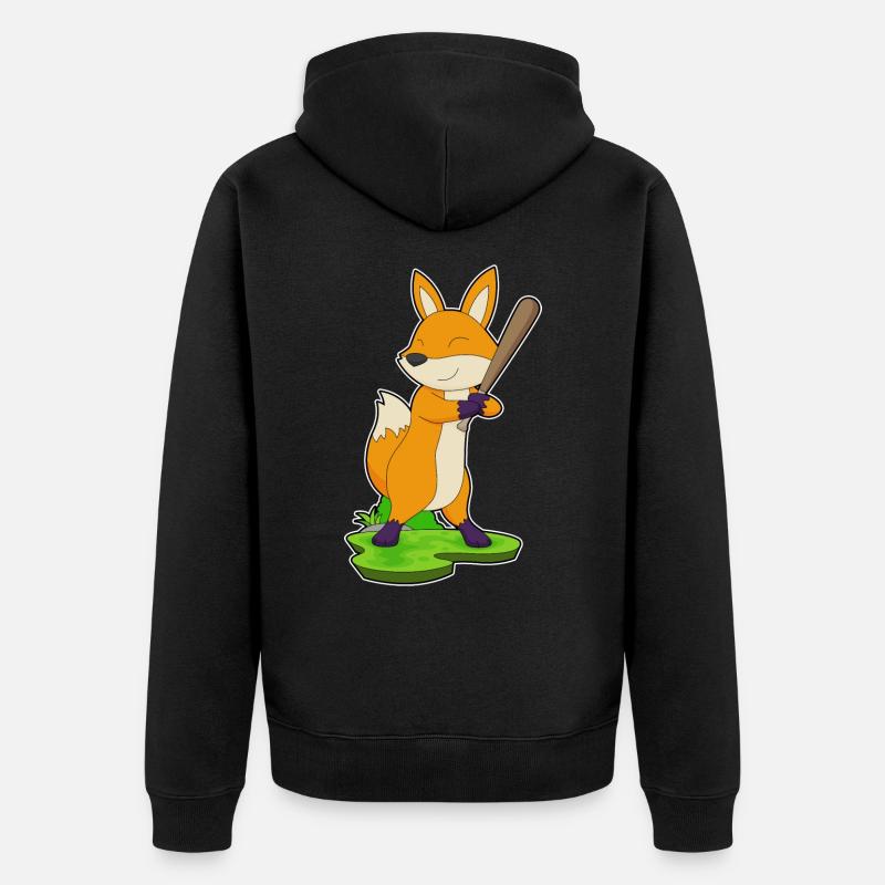 Batte de baseball Fox - Veste à capuche bio Premium Unisexe - noir