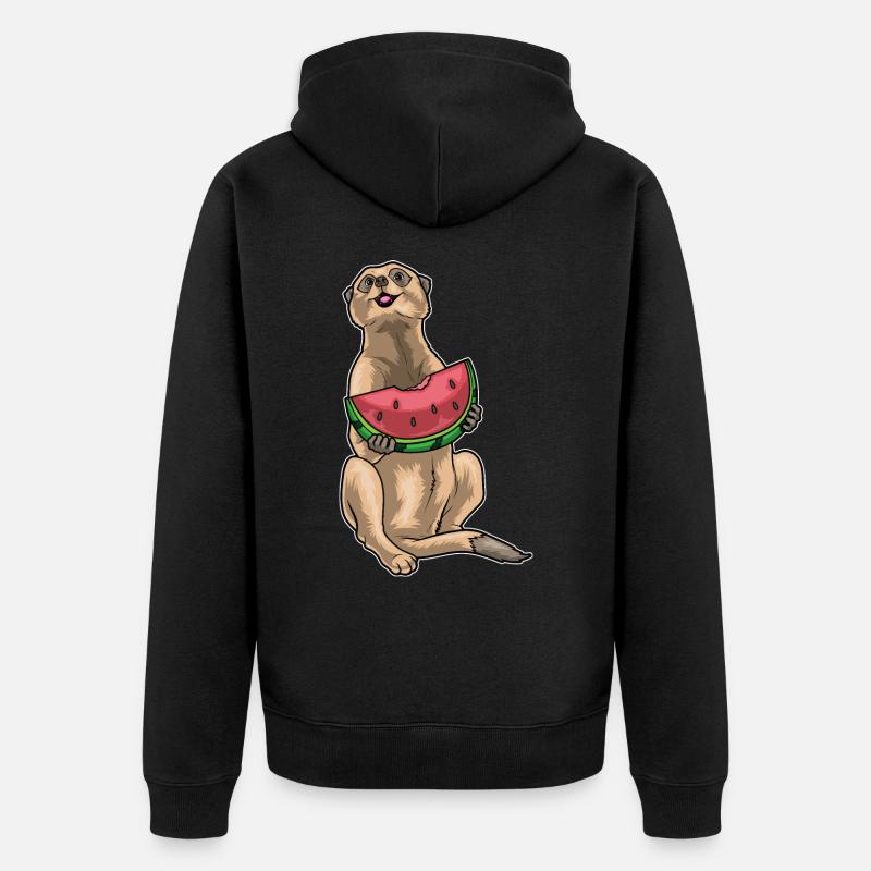 Suricate Pastèque - Veste à capuche bio Premium Unisexe - noir