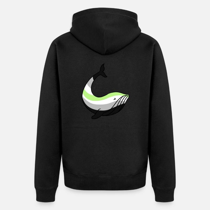 Agender Whale Agender Pride - Veste à capuche bio Premium Unisexe - noir