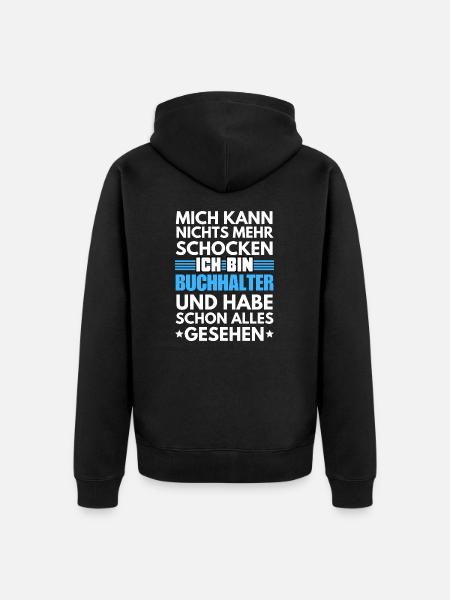 Nicht schockbarer Buchhalter - Unisex Premium Bio Zip Hoodie - Schwarz