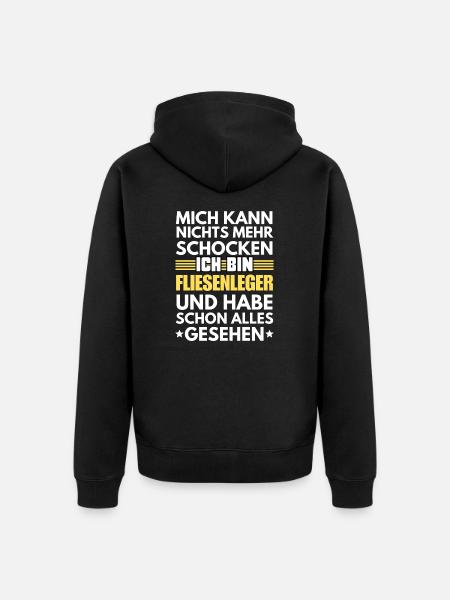 Non-shockable tiler - Unisex Premium Organic Zip Hoodie - black