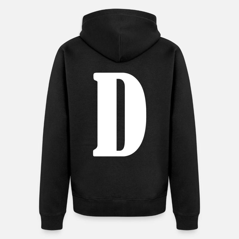 D - Unisex Premium Bio Zip Hoodie - Schwarz