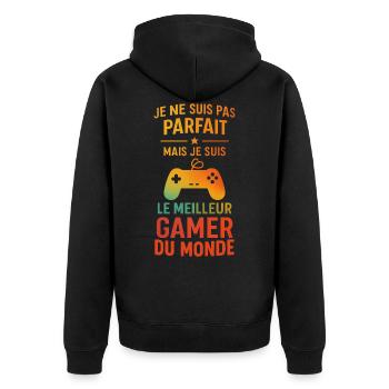 Le meilleur gamer du monde Geek Gamer Gaming - Veste à capuche bio Premium Unisexe - noir - Dos - Nico (187cm)