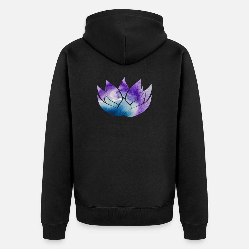 fleur de lotus - Veste à capuche bio Premium Unisexe - noir