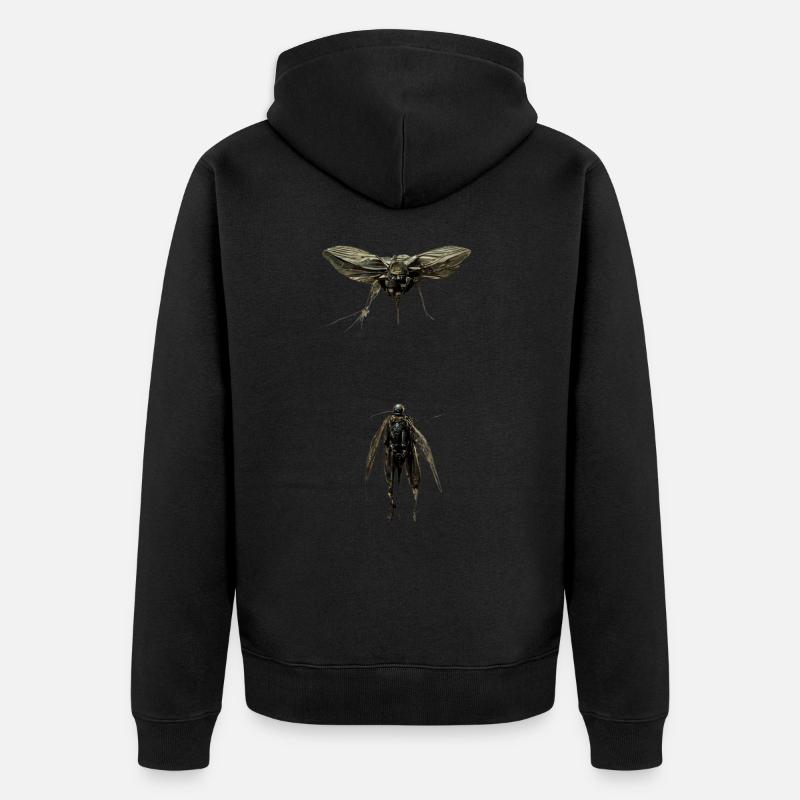 Mechanical Fly: T-shirts et accessoires - Veste à capuche bio Premium Unisexe - noir