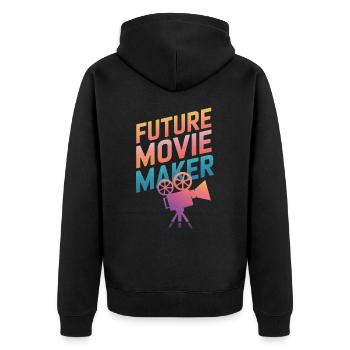 Filmemacher Filmregisseur Kameramann Film - Unisex Premium Bio Zip Hoodie - Schwarz - Hinten - Nico (187cm)