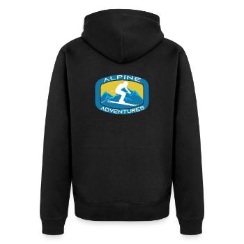 aventures alpines, ski, snowboard, sports extrêmes - Veste à capuche bio Premium Unisexe - noir - Dos - Nico (187cm)
