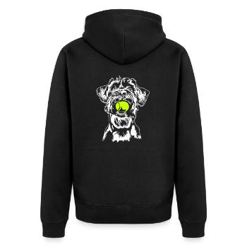 Giant Schnauzer Schnauzer Dog Dog Wilsigns - Unisex Premium Organic Zip Hoodie - black - Back - Nico (187cm)