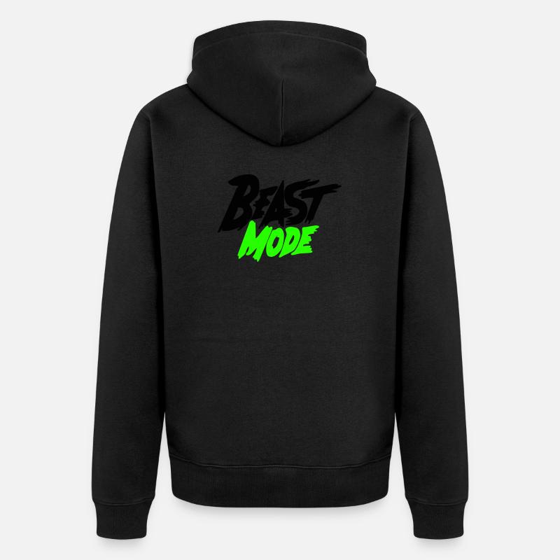 Beast Mode Training - Unisex Premium Bio Zip Hoodie - Schwarz