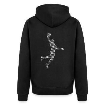 Joueur de basket-ball Dunking Basketteur Joueur de basket-ball - Veste à capuche bio Premium Unisexe - noir - Dos - Nico (187cm)
