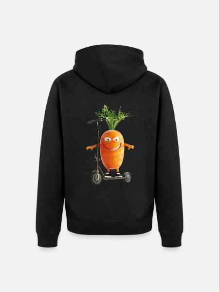 Karrote Scooter - Unisex Premium Bio Zip Hoodie - Schwarz