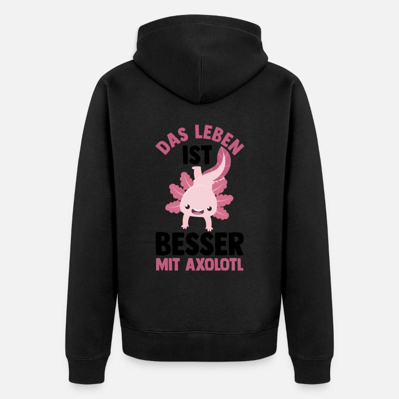 Axolotl - Veste à capuche bio Premium Unisexe - noir