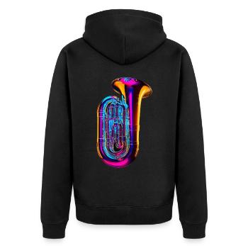 Tuba - Veste à capuche bio Premium Unisexe - noir - Dos - Nico (187cm)