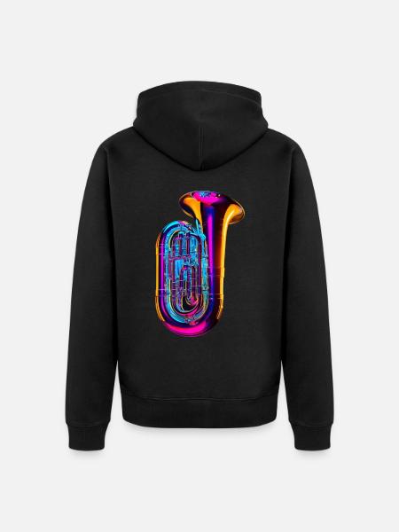Tuba - Unisex Premium Organic Zip Hoodie - black