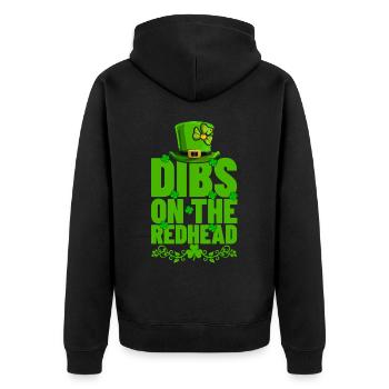 Dibs sur la rousse - Veste à capuche bio Premium Unisexe - noir - Dos - Nico (187cm)