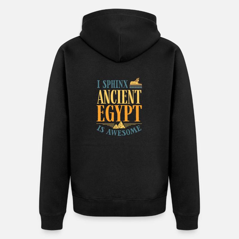Égyptologie Egypte ancienne Égyptologue Sphinx - Veste à capuche bio Premium Unisexe - noir