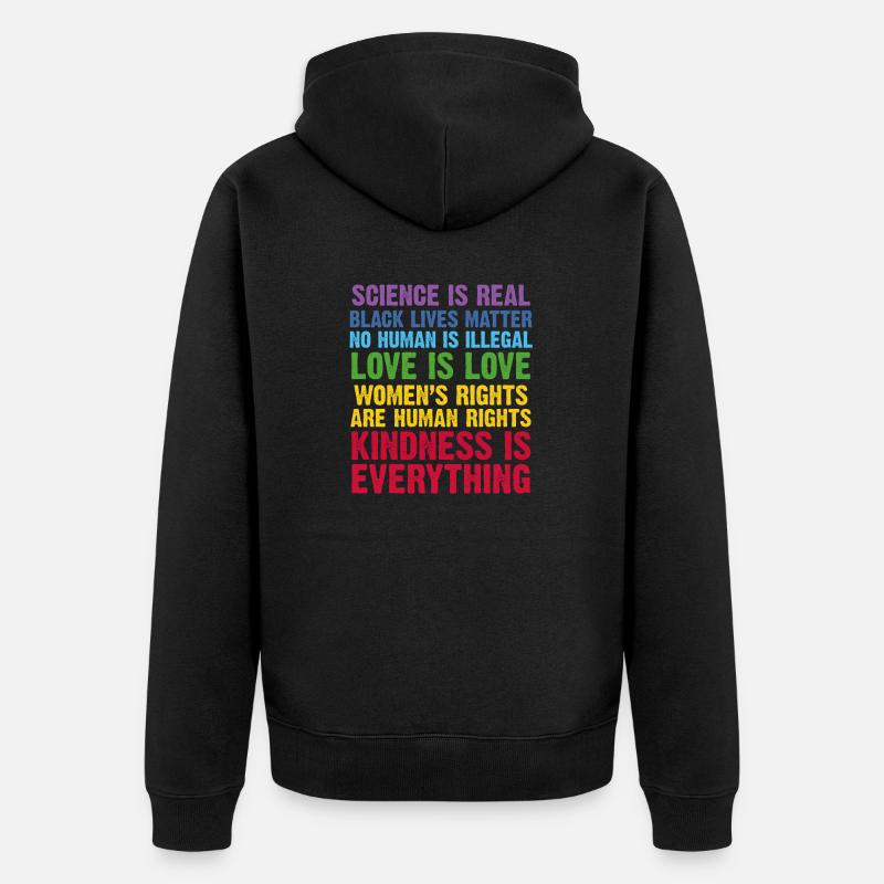 Égalité pour tous Citation - Veste à capuche bio Premium Unisexe - noir