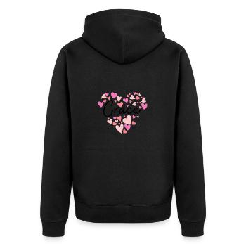 J’aime Grace - Veste à capuche bio Premium Unisexe - noir - Dos - Nico (187cm)