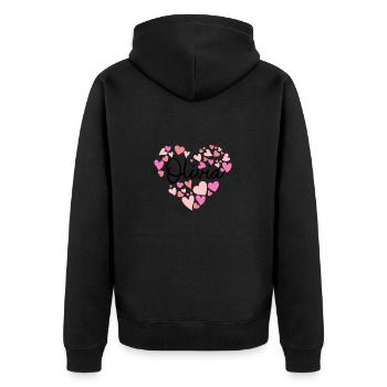 J’adore Olivia - Veste à capuche bio Premium Unisexe - noir - Dos - Nico (187cm)