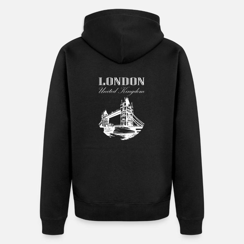Londres - Veste à capuche bio Premium Unisexe - noir