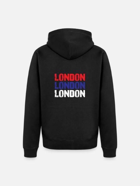Londres - Veste à capuche bio Premium Unisexe - noir