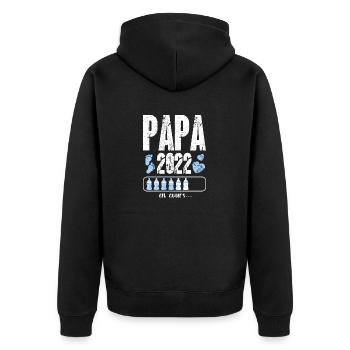 futur papa père 2022 - Veste à capuche bio Premium Unisexe - noir - Dos - Nico (187cm)
