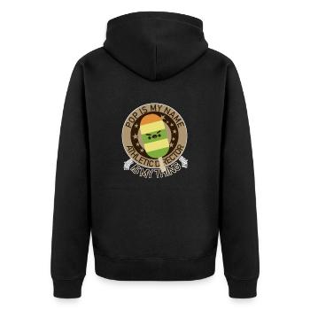 Pop Athletic Director Father funny pun Dad Joke - Unisex Premium Organic Zip Hoodie - black - Back - Nico (187cm)