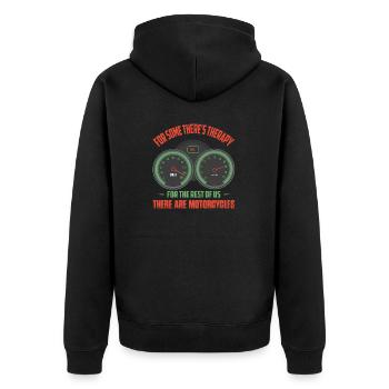 For The Rest Of Us There Are Motorcycles Motorcycl - Unisex Premium Organic Zip Hoodie - black - Back - Nico (187cm)