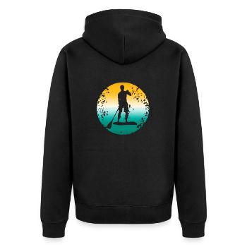 Rétro Vintage Raming T-Shirt Cadeau Cadeau - Veste à capuche bio Premium Unisexe - noir - Dos - Nico (187cm)