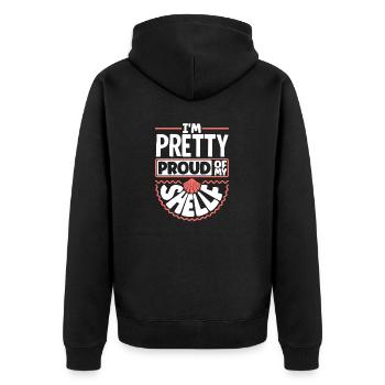 Marine Biology Marine Biologist Science Proud Of - Unisex Premium Bio Zip Hoodie - Schwarz - Hinten - Nico (187cm)