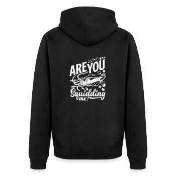 Marine Biology Marine Biologist Science Are You - Unisex Premium Bio Zip Hoodie - Schwarz - Hinten - Nico (187cm)