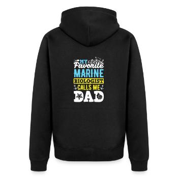 Marine Biology Science My Favorite Marine - Unisex Premium Bio Zip Hoodie - Schwarz - Hinten - Nico (187cm)