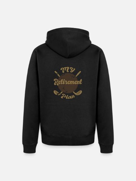 golf my retirement plan - Unisex Premium Organic Zip Hoodie - black