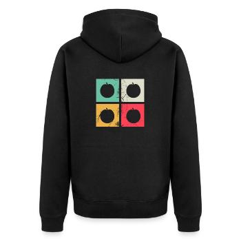 Apricot Fruit Lover Retro Veggie Diet Idée cadeau - Veste à capuche bio Premium Unisexe - noir - Dos - Nico (187cm)