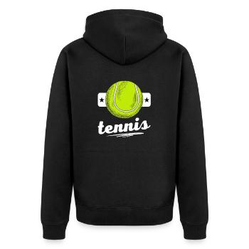 Tennis Balle de Tennis sport - Veste à capuche bio Premium Unisexe - noir - Dos - Nico (187cm)