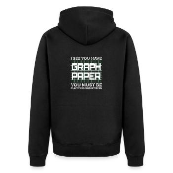 Lustige Mathematik Kunst Mathematik Student Mathe Lover Cool - Unisex Premium Bio Zip Hoodie - Schwarz - Hinten - Nico (187cm)