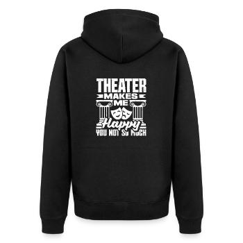 Théâtre Thespian Thespianisme Théâtre Me fait - Veste à capuche bio Premium Unisexe - noir - Dos - Nico (187cm)