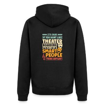 Thespianism Theater Thespian Theatrical Funny - Unisex Premium Bio Zip Hoodie - Schwarz - Hinten - Nico (187cm)