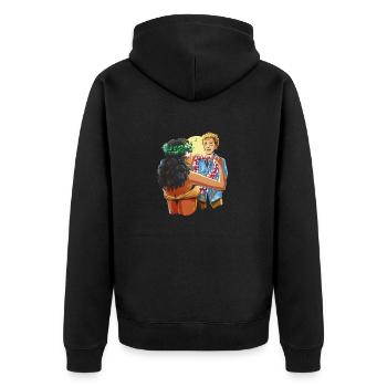 Hawaii Aloha Spaß Reisen Hawaii Aloha Spaß Reisen - Unisex Premium Bio Zip Hoodie - Schwarz - Hinten - Nico (187cm)