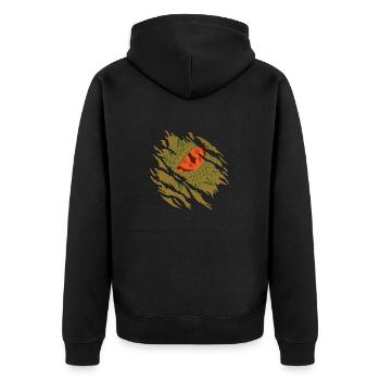 Dino vous regarde - Veste à capuche bio Premium Unisexe - noir - Dos - Nico (187cm)