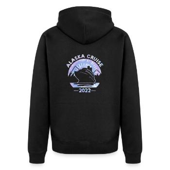 Alaska Cruise 2022 Tie Dye Print For Family Cruise - Unisex Premium Organic Zip Hoodie - black - Back - Nico (187cm)